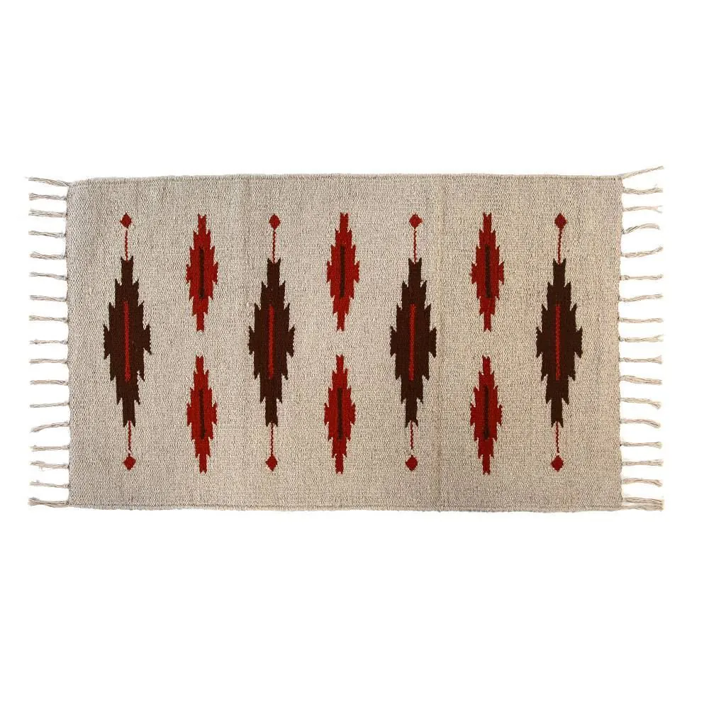 Tapete para Quarto e Sala Kilim 50X80 Cm - Natural Terracota TI