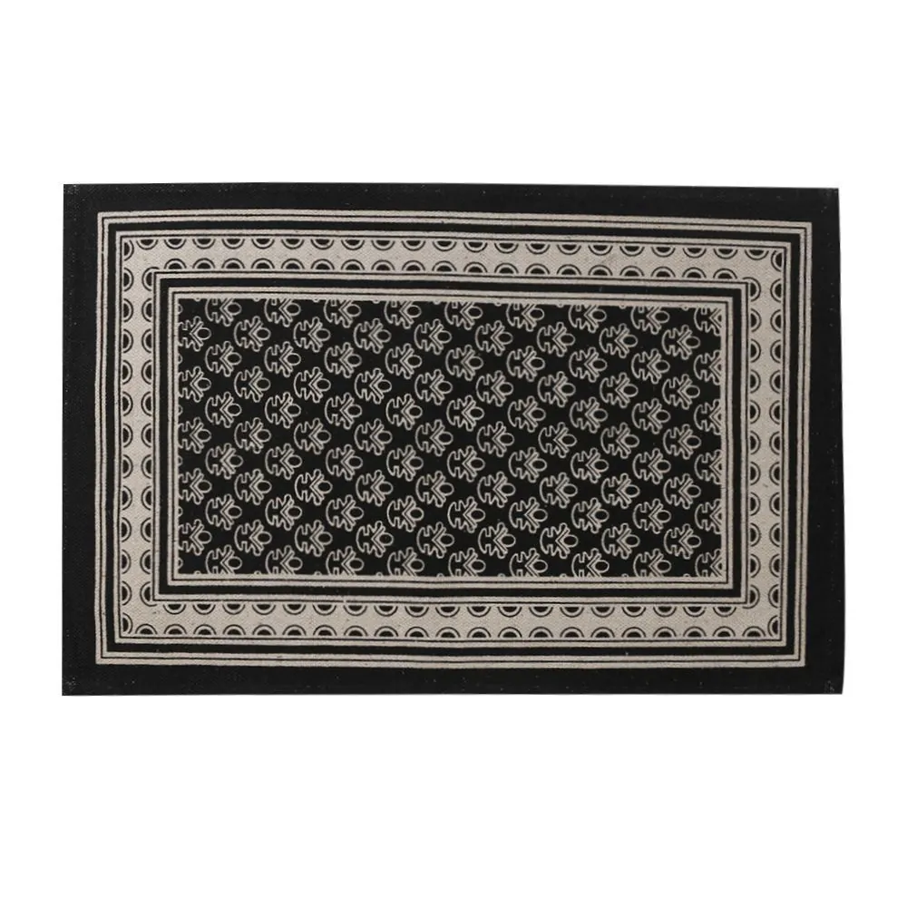Tapete para Quarto Ou Sala 50X80 Cm Ladrilho - Moldura Preto