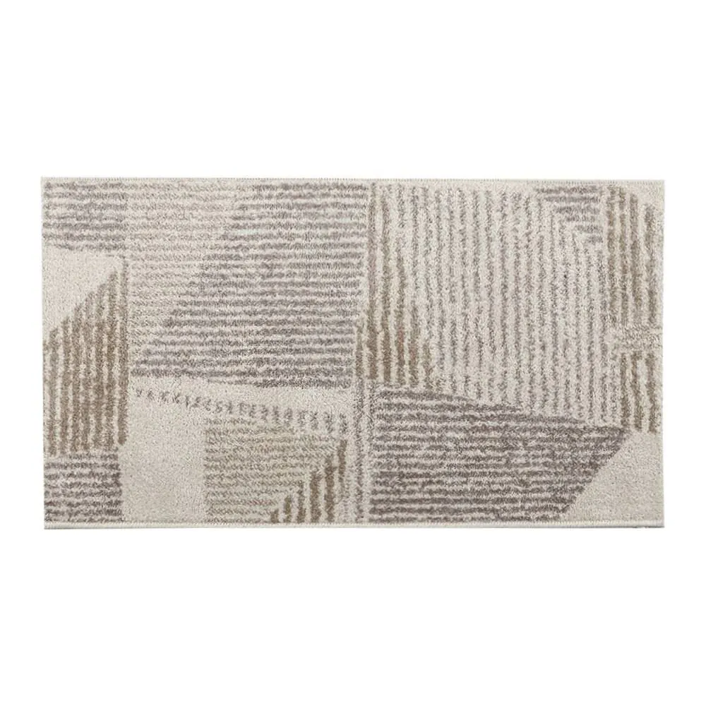 Tapete para Quarto e Sala Lotus 57X100 Cm - Geométrico Bege