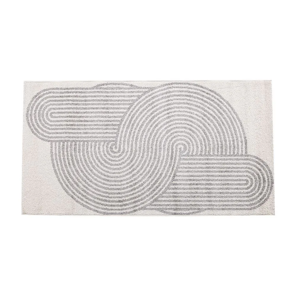Tapete para Sala e Quarto 80Cmx1,50 m Lotus cm - Cinza Design