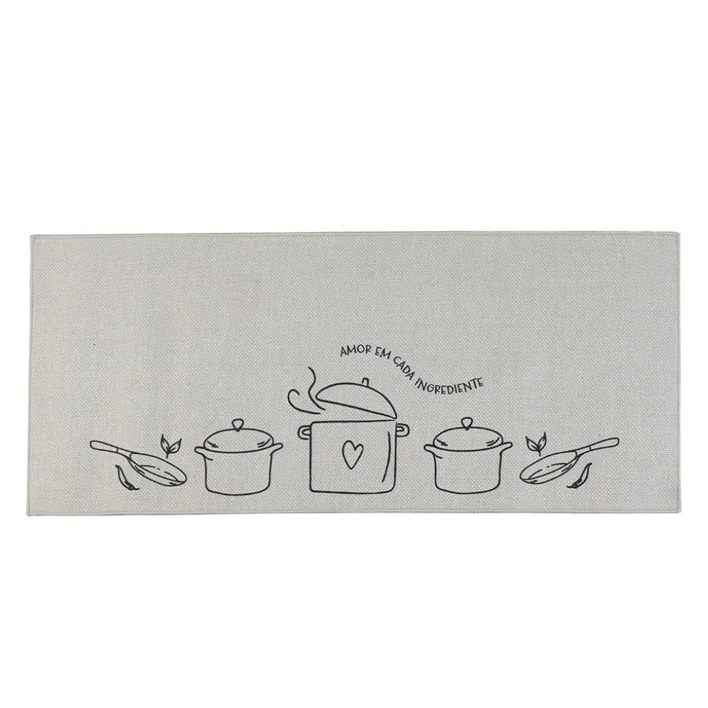 Tapete para Cozinha Nature 53Cm X 1,20M - Cinza C3