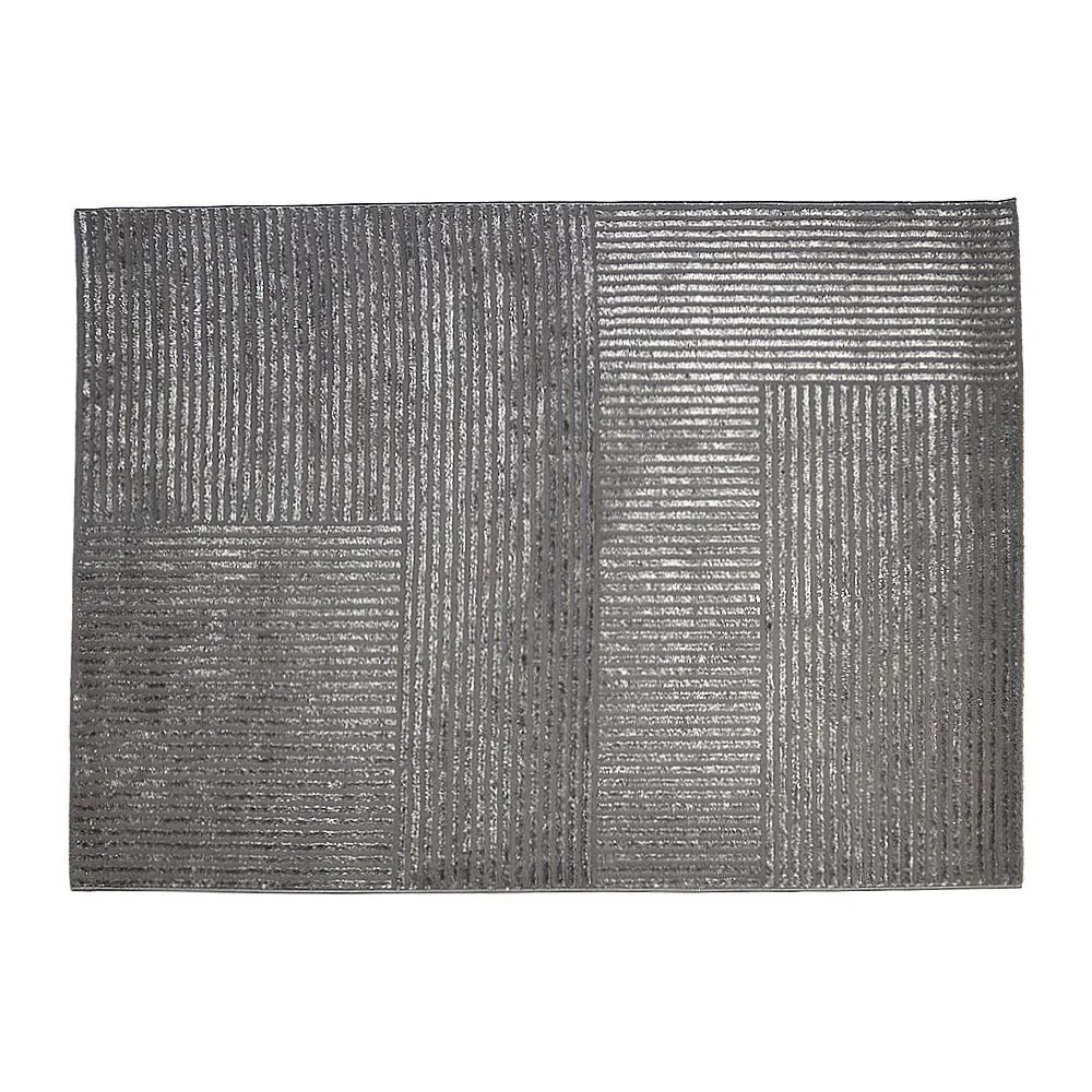 Tapete para Quarto e Sala 1,40X2,00 m Dubai - Cinza Linhas