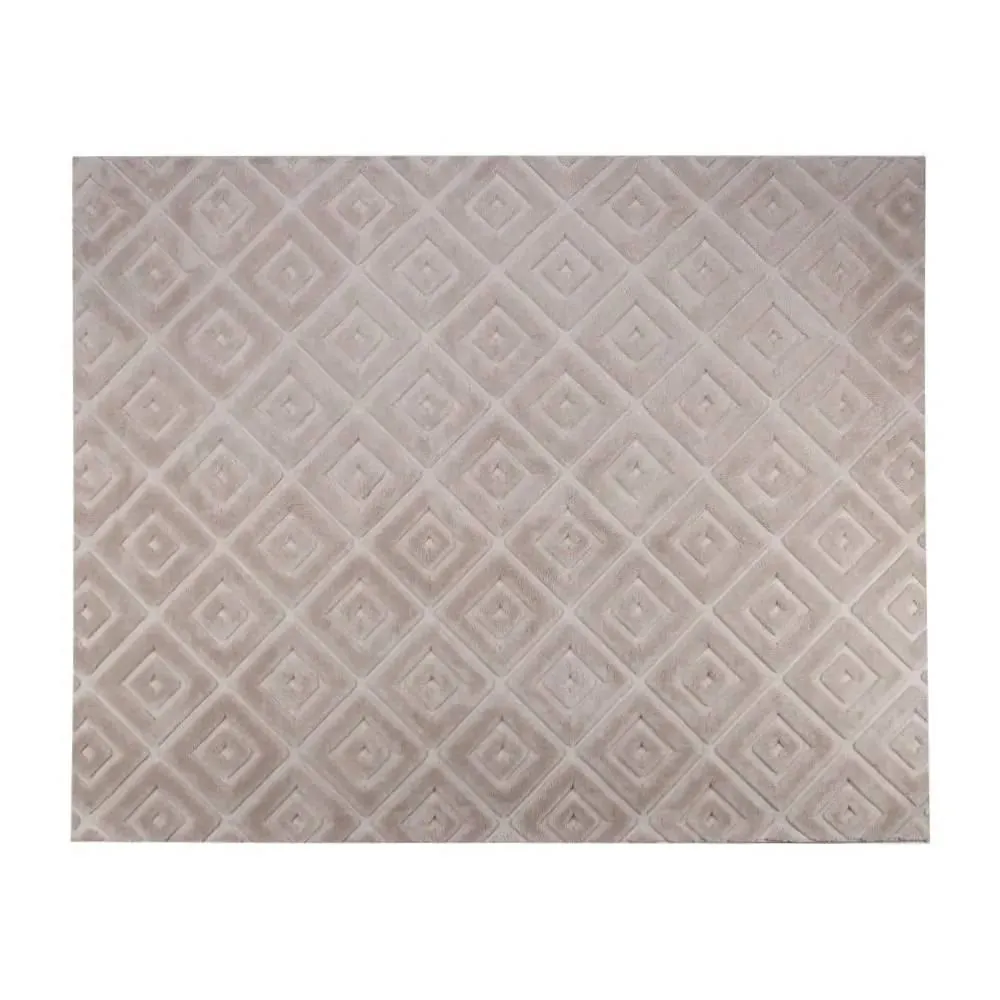 Tapete para Quarto e Sala 2,00X2,50 M Milano - Bege Losango