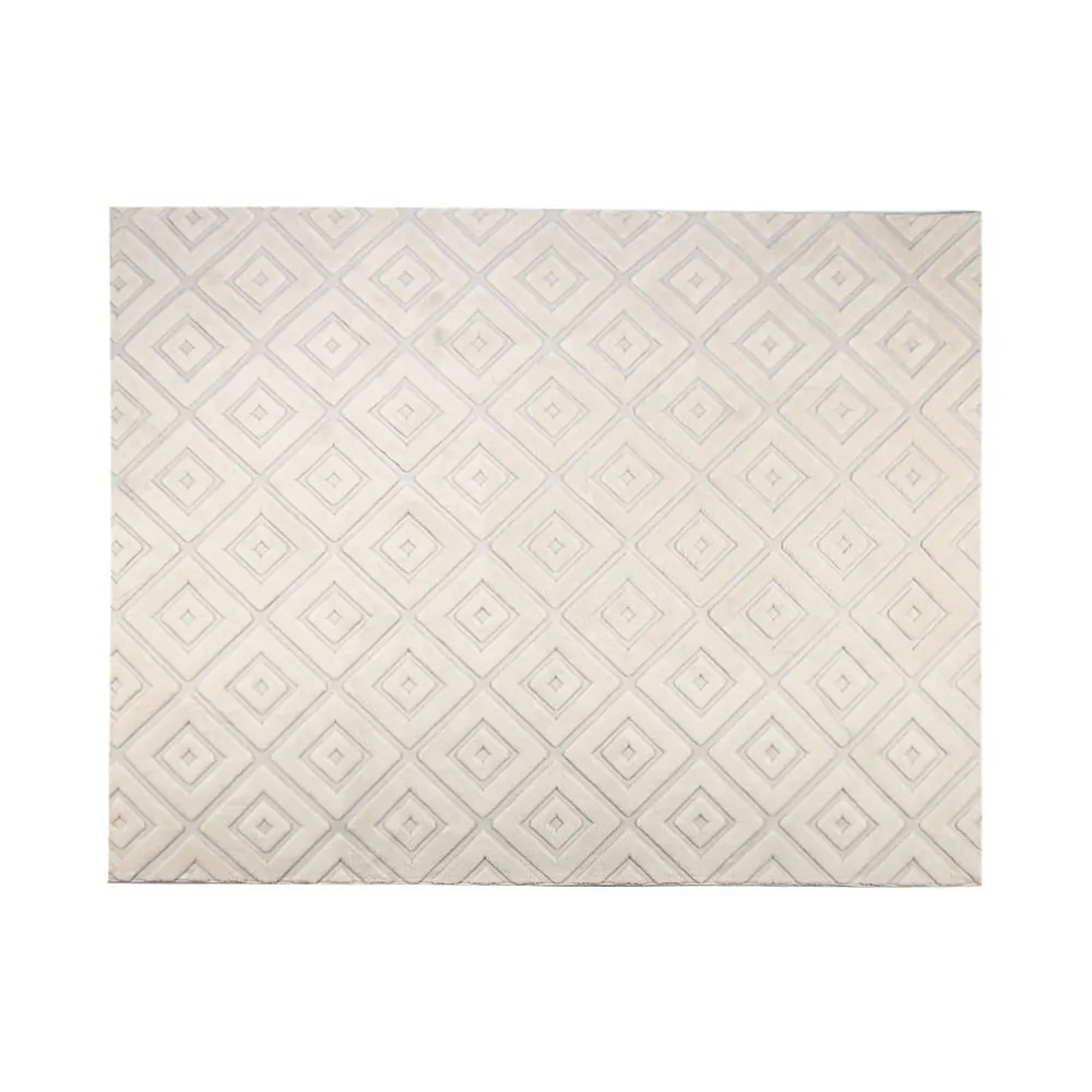 Tapete para Quarto e Sala 2,00X2,50 M Milano - Marfim Losango