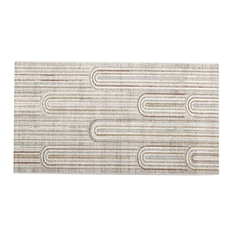 Tapete para Quarto e Sala 80Cmx1,50M Atenas - Bege Azul