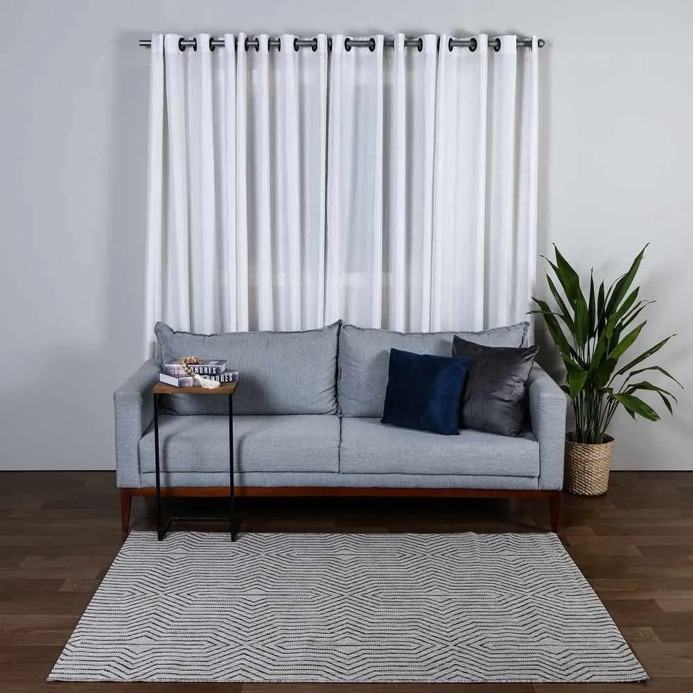 Tapete para Quarto e Sala Amazonas Sisal 1,40X2,00 Metros - Sisal Prata
