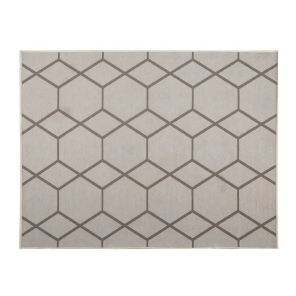 Tapete para Quarto e Sala 1,50X2,00 m Siena - Areia Hexagonal