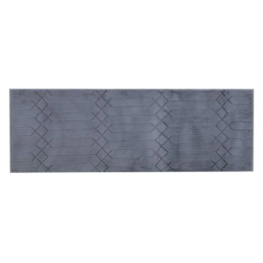 Tapete para Quarto e Sala 60Cmx1,80 m Bellagio - Hexágono Chumbo