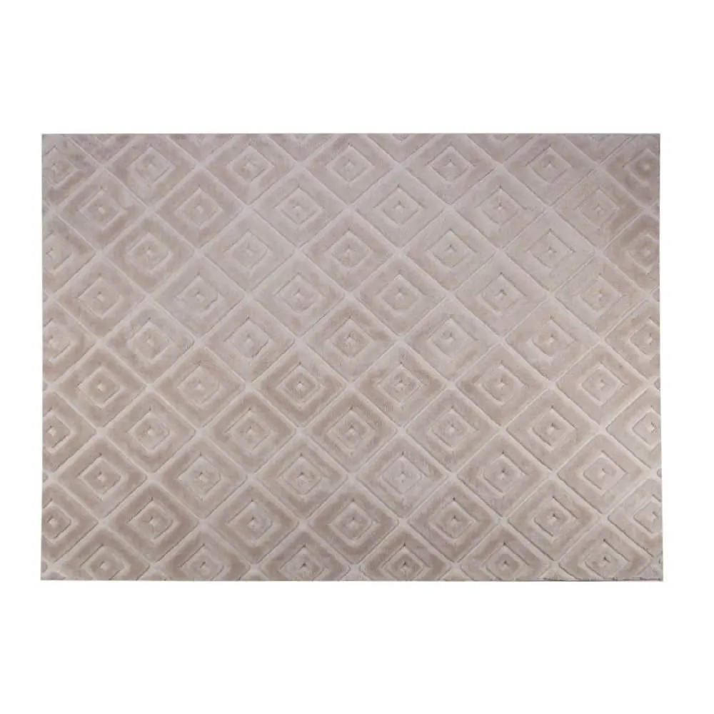 Tapete para Quarto e Sala 1,40X2,00 M Milano - Bege Losango
