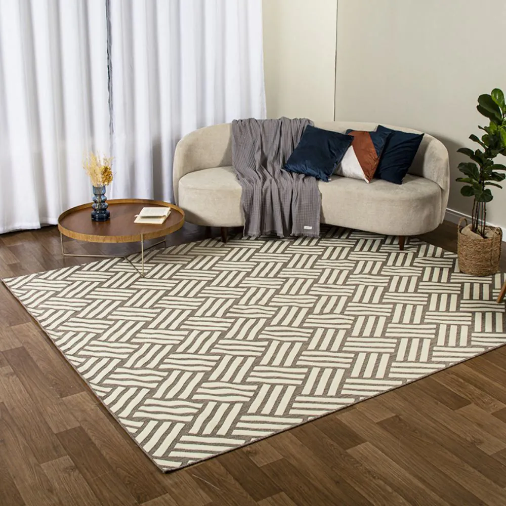 Tapete para Quarto Ou Sala 1,40X2,00M Santorini - Natural Tramado