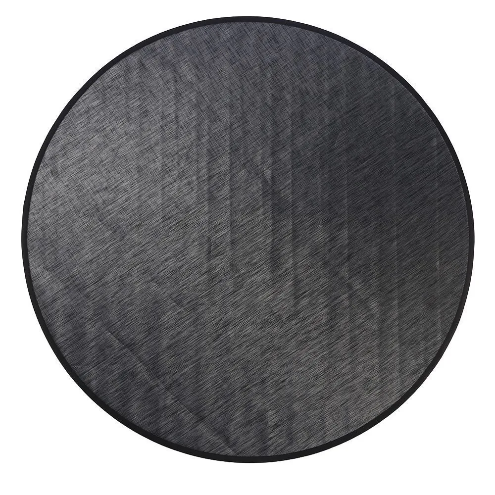 Tapete para Quarto e Sala 2,00X2,00 M Titanium Redondo - Preto