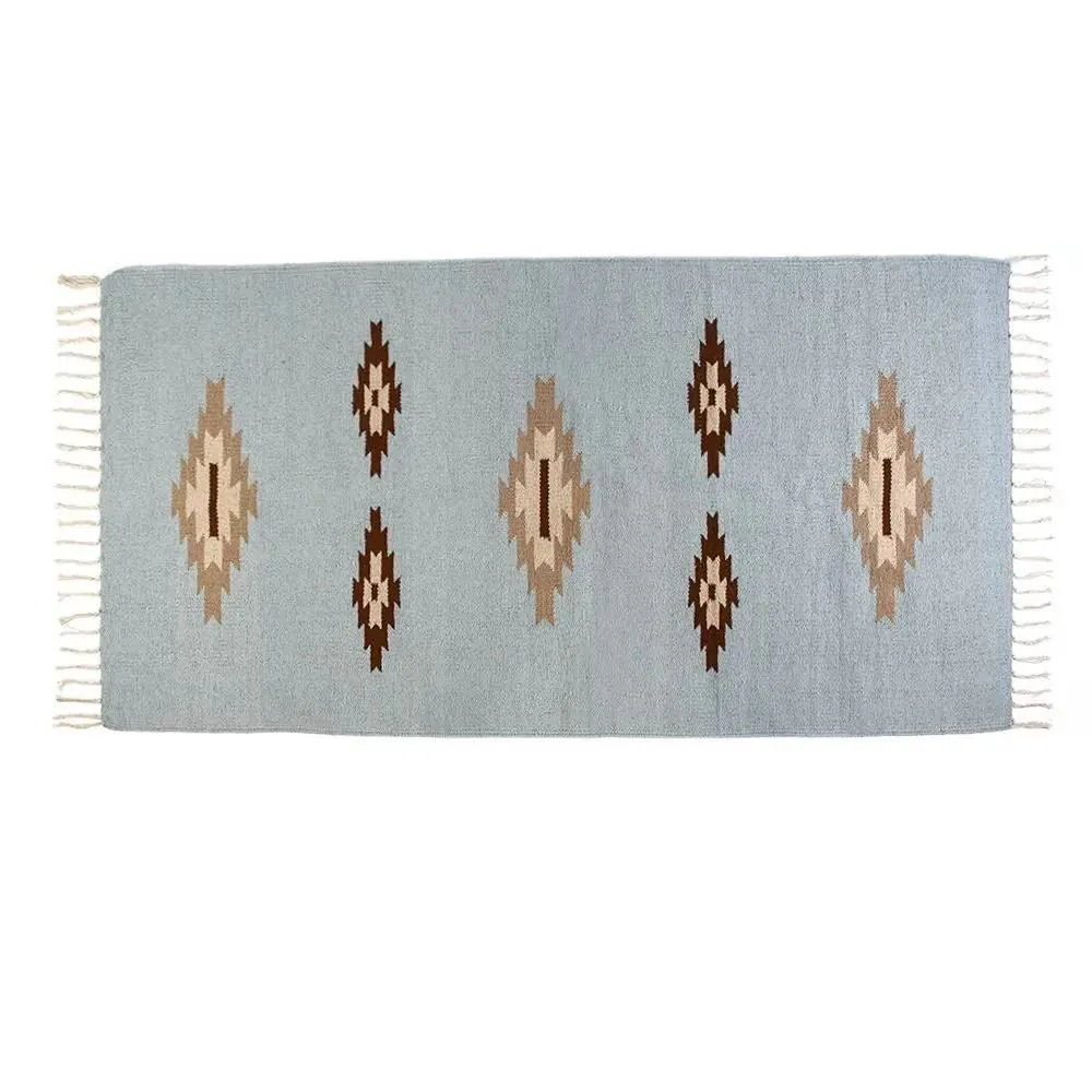 Tapete para Quarto Ou Sala 80Cmx1,50M Kilim - Azul TI