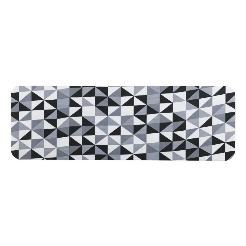 Tapete para Quarto Ou Sala Tecil 40X120 Cm - Geométrico Preto