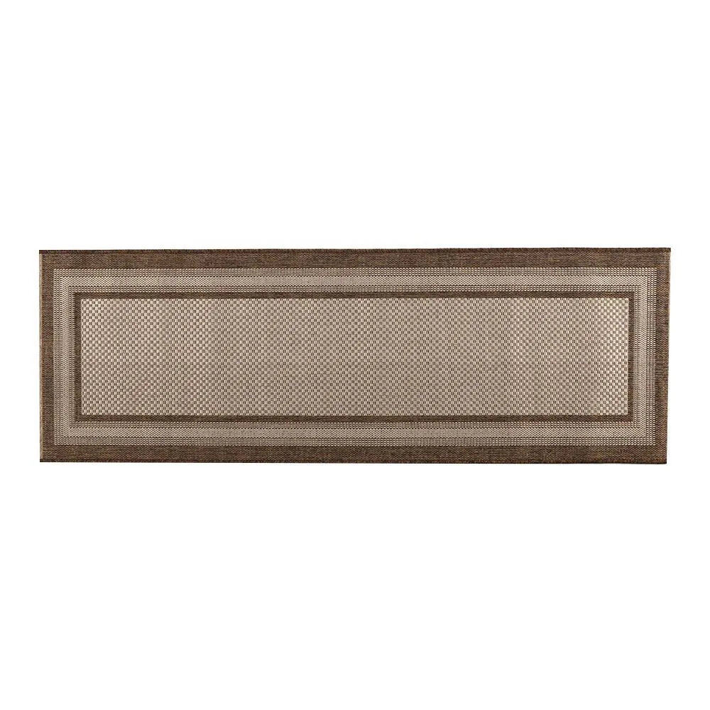 Tapete para Cozinha 66 Cmx2,00 m Cancun Sisal - Bordas Marrom
