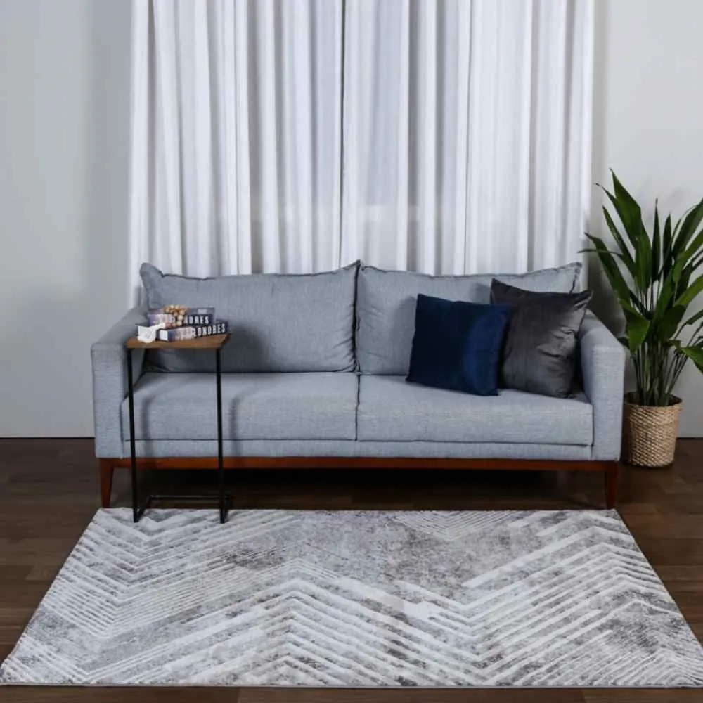 Tapete para Quarto e Sala 2,40 X 3,00M Platinium - Cinza 022