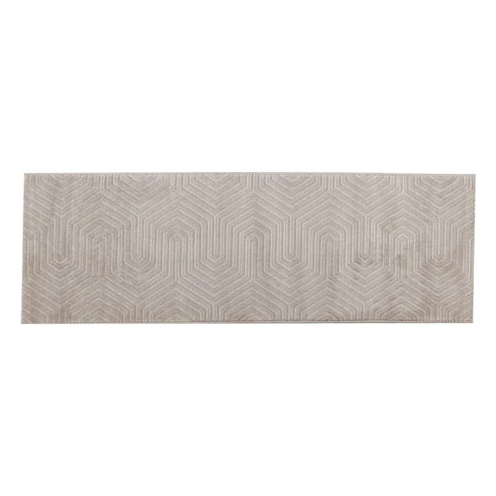 Tapete para Quarto e Sala 60Cm X 1,80M Platinium - Cinza com Bege