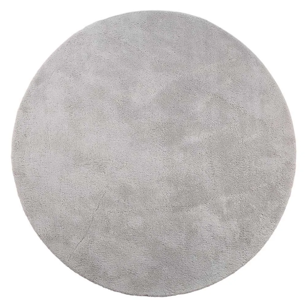 Tapete Redondo para Quarto e Sala 1,60X1,60M Classic - Cinza