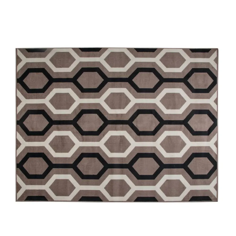 Tapete para Quarto e Sala 2,00X2,50 M Renaissance - Hexagono Taupe