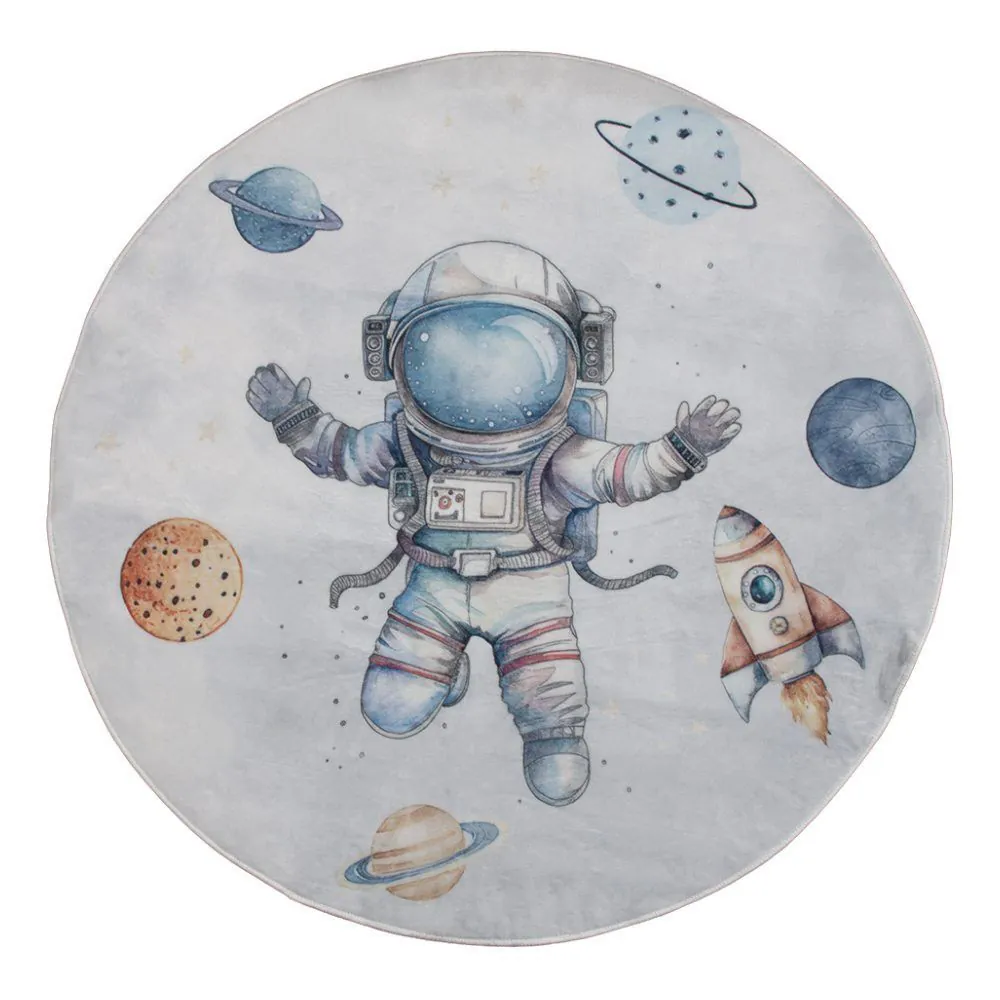 Tapete Soft 100 X 100Cm - Cinza Astronauta