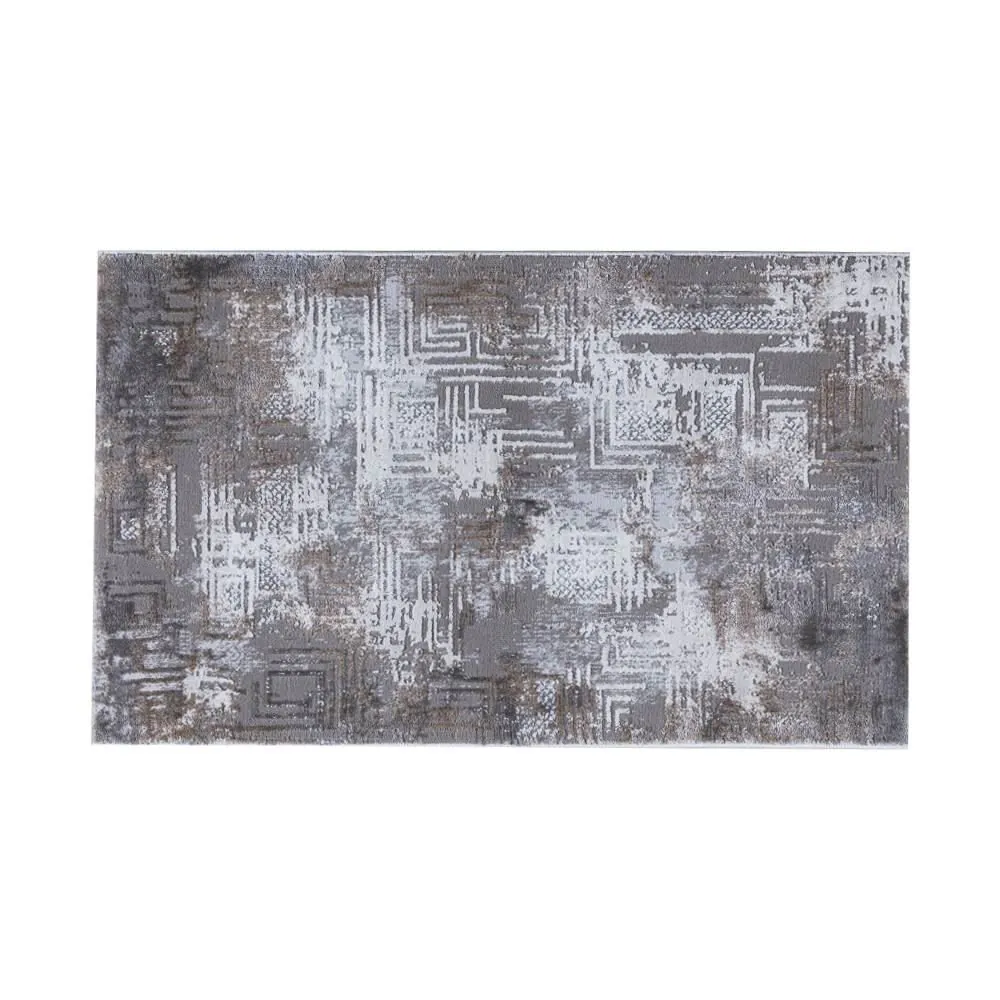 Tapete para Quarto e Sala 60Cm X 1,00M Toscana - Cinza Bege