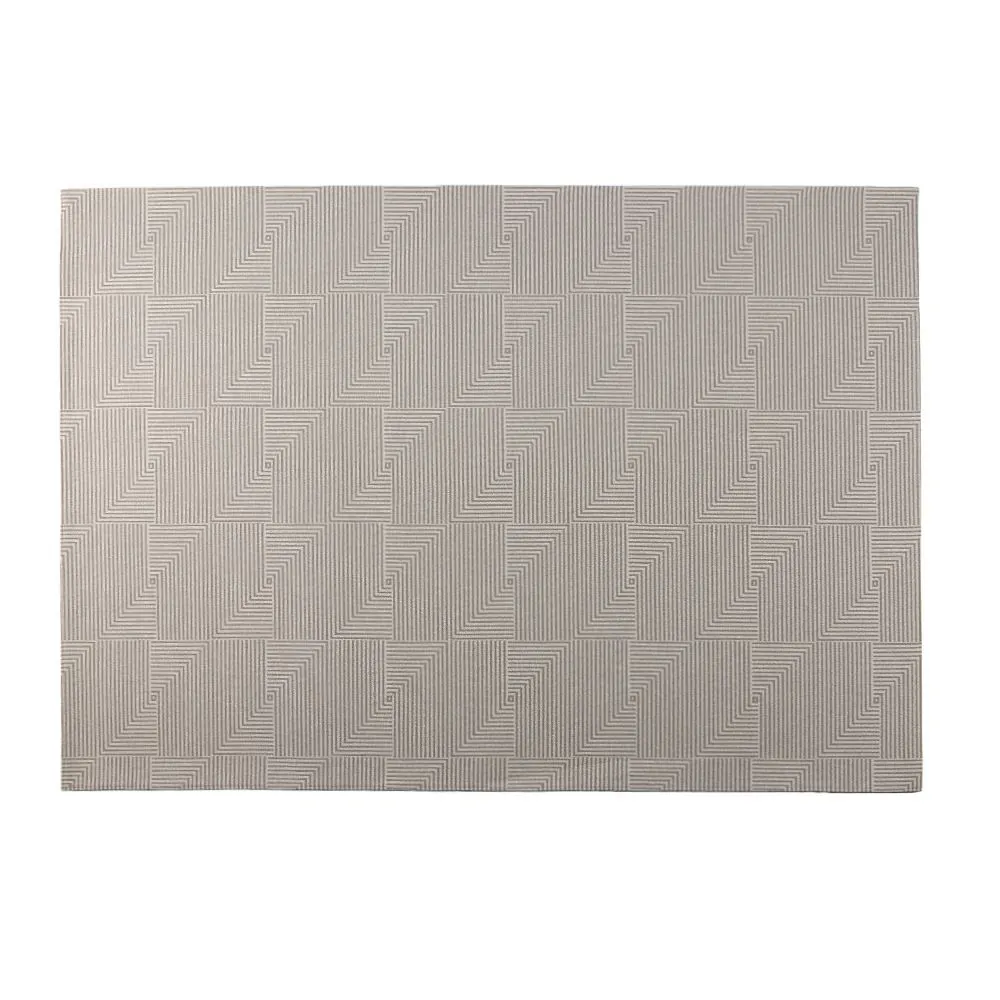 Tapete para Quarto e Sala 1,40X2,00 m Verona - Bege Geométrico