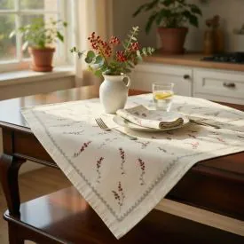 Toalha Centro de Mesa 78Cm X 78Cm Clean Döhler - Borboletas