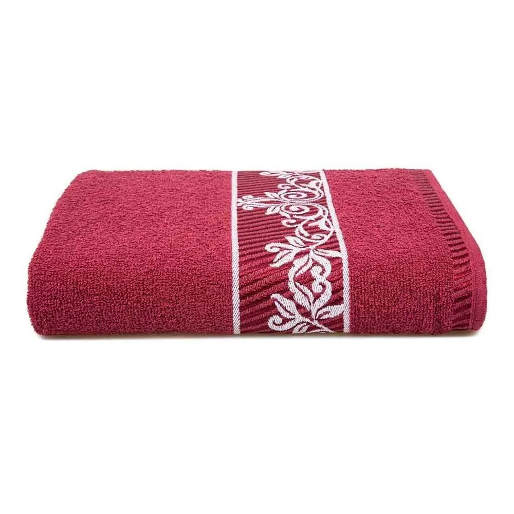 Toalha de Banho 100% Algodão Botanic - Borgonha
