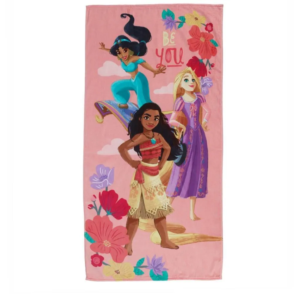 Toalha de Banho Infantil em Veludo Princesas Kids - Estampada