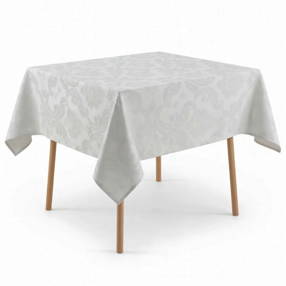 Toalha de Mesa 1,35M X 1,35M Elegance - Arabesco Branco