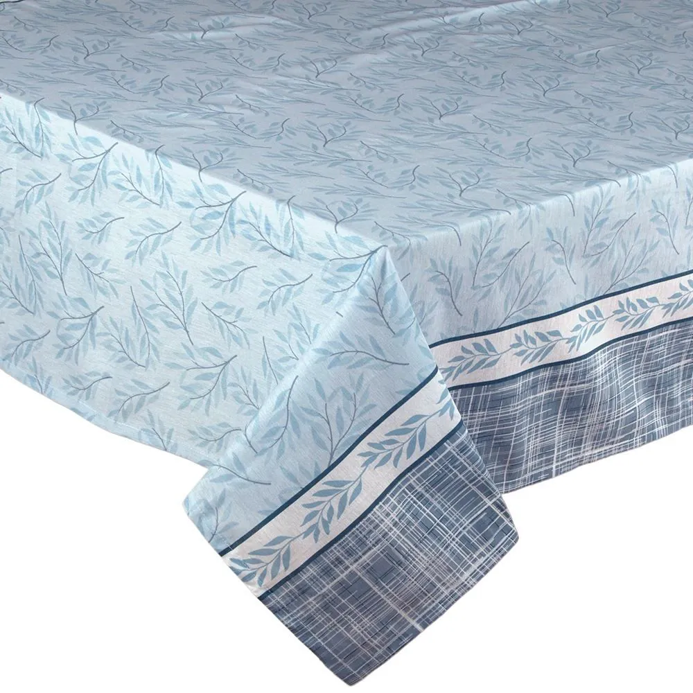 Toalha de Mesa 1,40M X 1,40M by Lepper - Folhas Azuis
