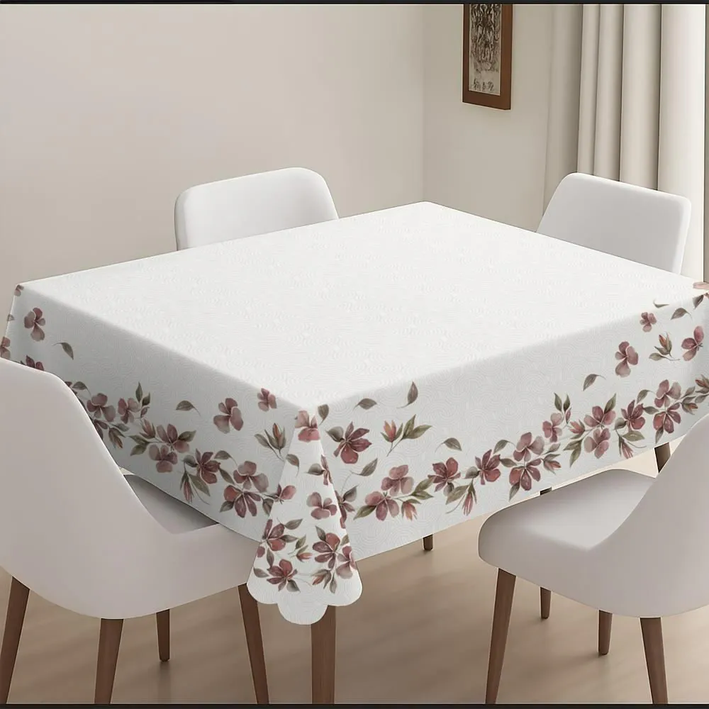 Toalha de Mesa 1,40 X 1,40 m Estampada - Floral Bordô