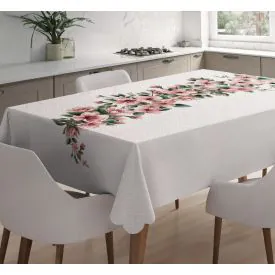 Toalha de Mesa 1,40 X 2,10 m Estampada - Floral Bordô