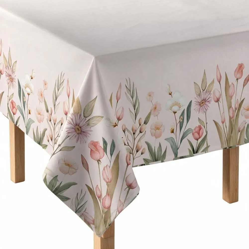 Toalha de Mesa 1,60 X 2,70 m Clean Döhler - Flores Salmão