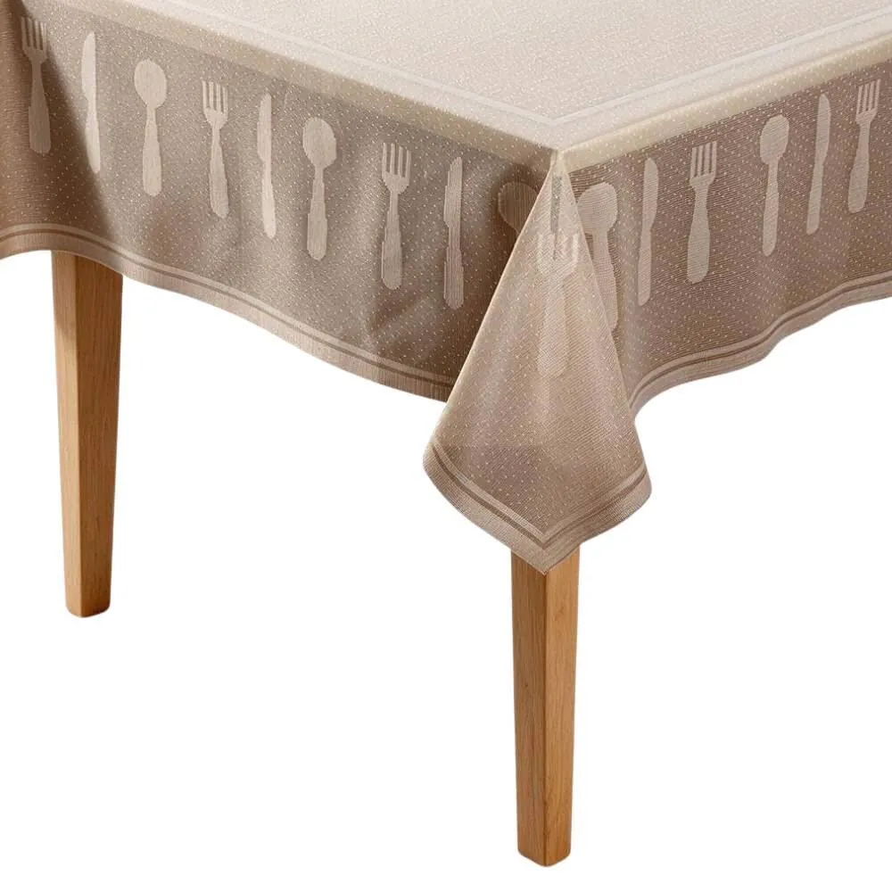 Toalha de Mesa Quadrada Madri 140X140 - Bege