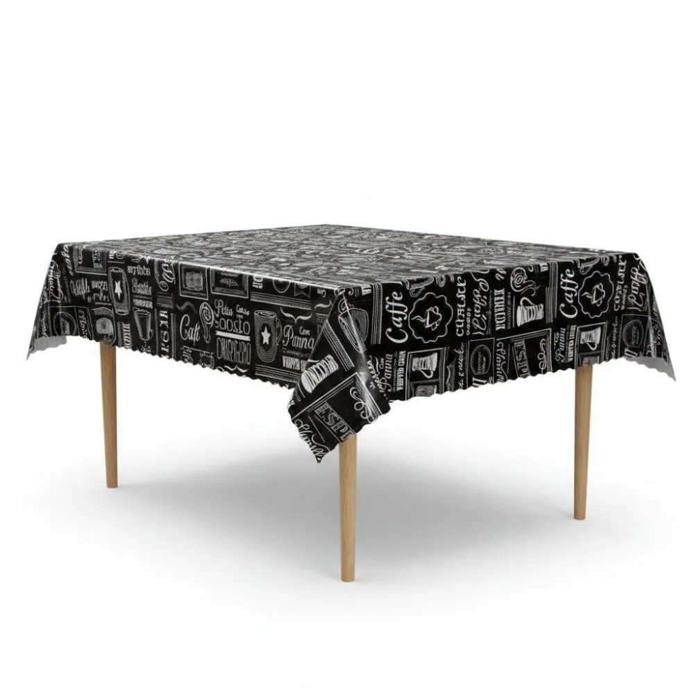 Toalha de Mesa Térmica 1,38M X 3,00M Salehtex - Café Expresso Preto