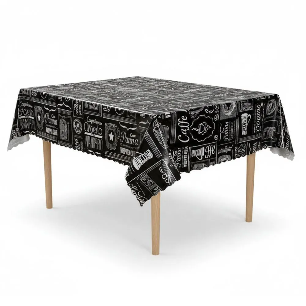 Toalha de Mesa Térmica 1,38M X 2,10M Salehtex - Café Expresso Preto