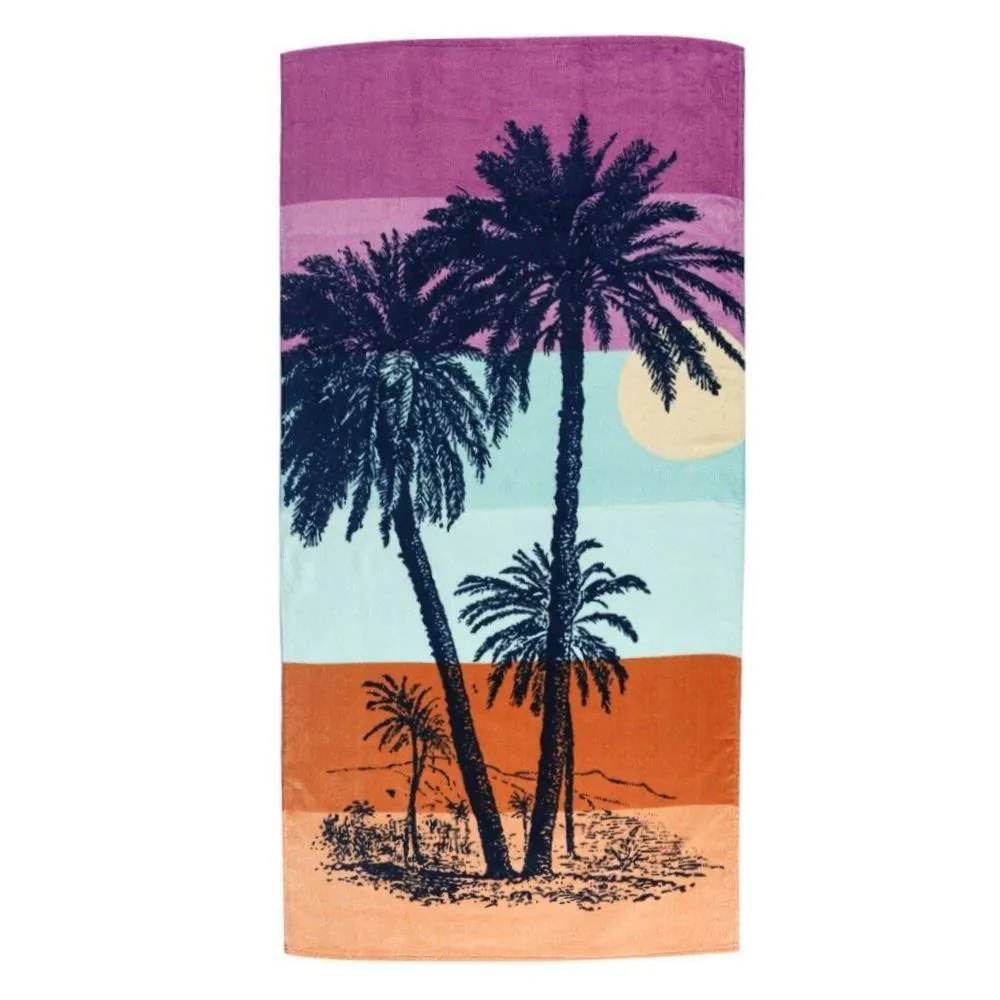 Toalha de Praia Aveludada 100% Algodão Döhler - Coqueiro