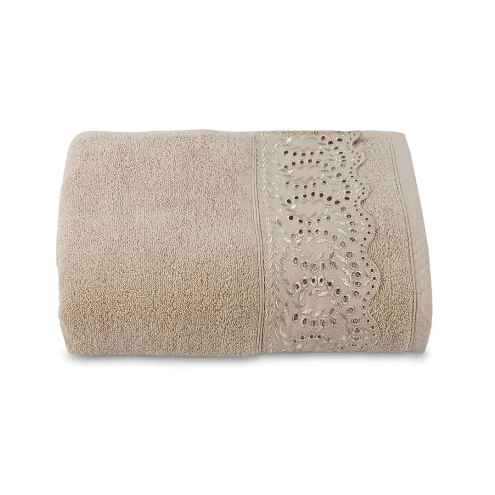 Toalha de Rosto 100% Algodão Imperial - Bege