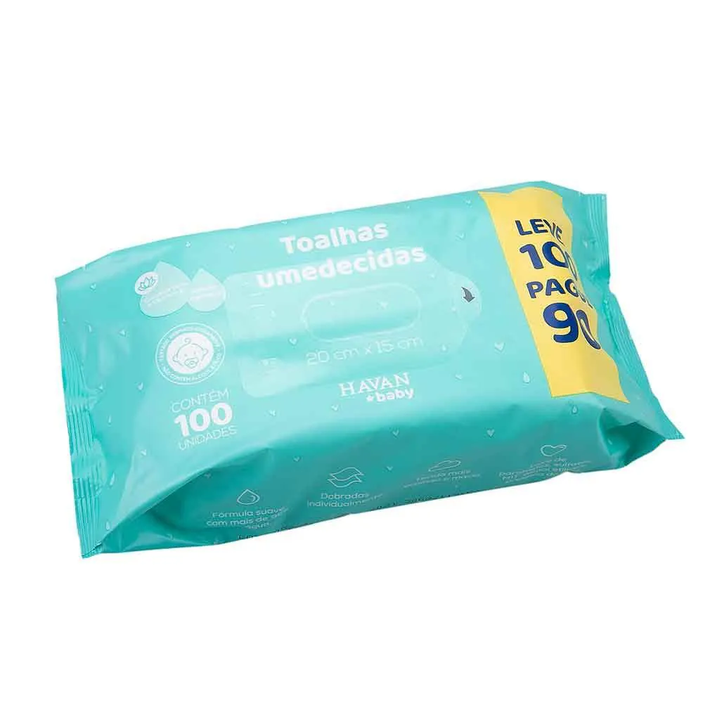 Toalhinha Umedecidas Flowpack Baby - 100 Unidades