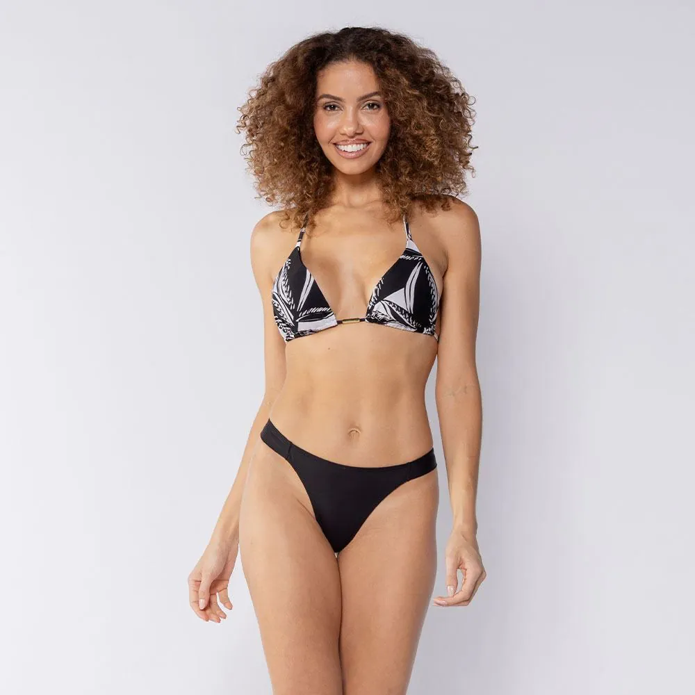 Top Biquíni Cortininha Patricia Foster Preto/Branco
