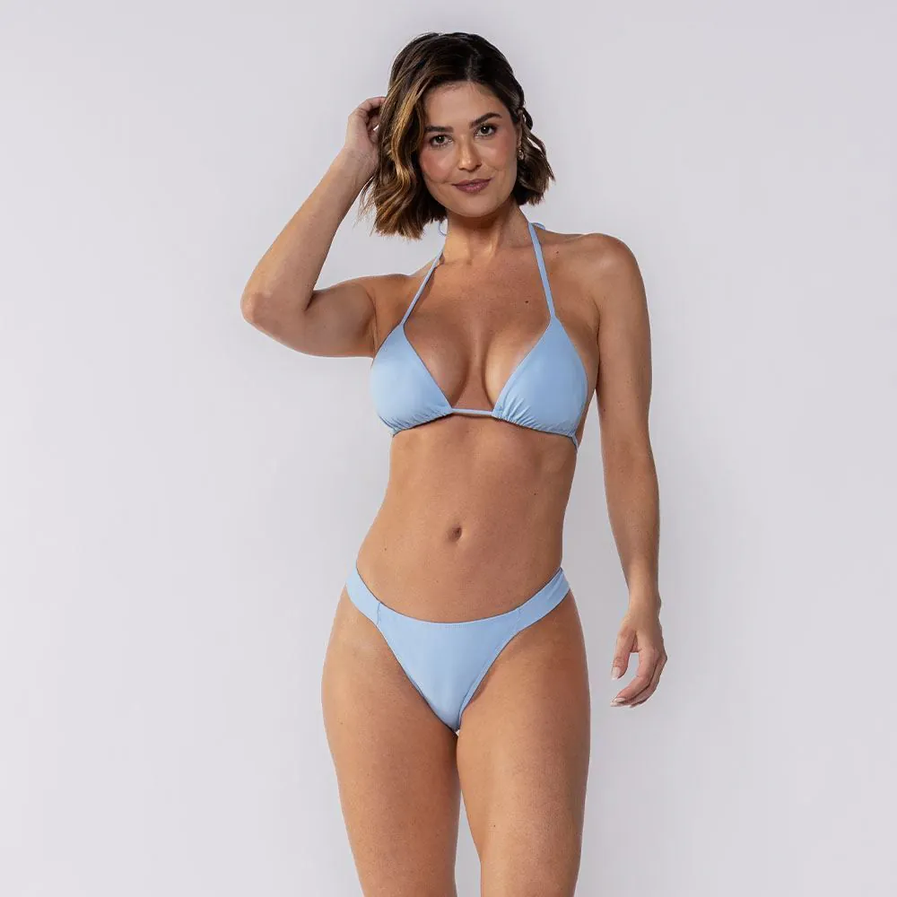 Top Biquíni Cortininha Boby Blues Azul Claro