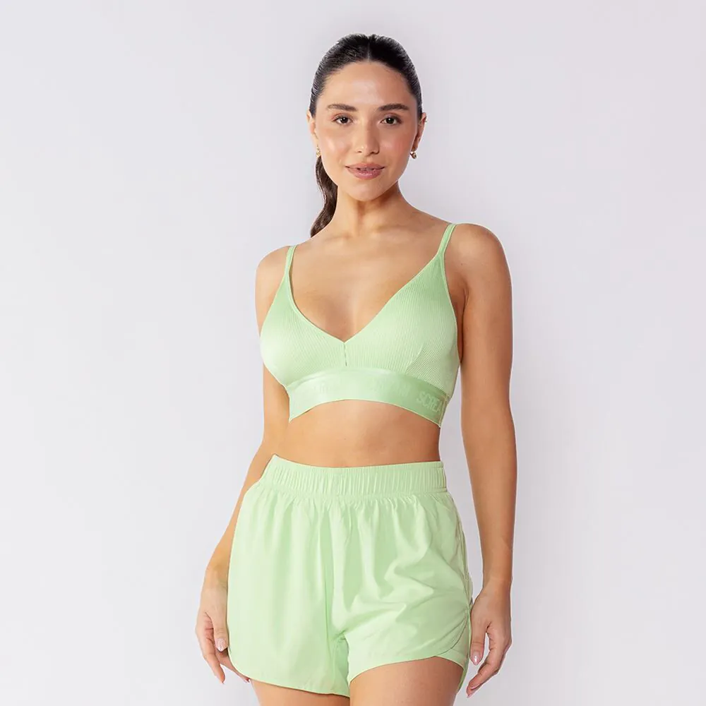 Top Feminino Esportivo Sem Costura Scream Menta