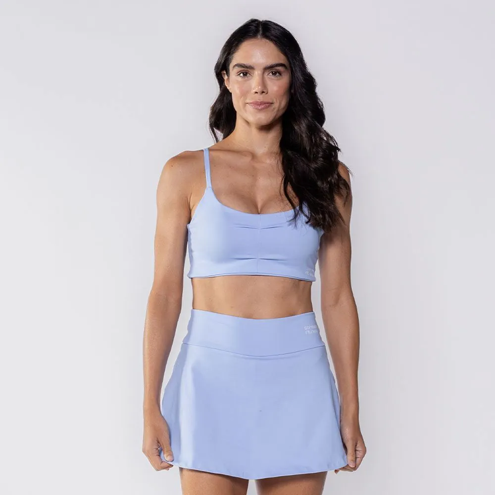 Top Feminino Fitness com Alça Fina Scream Azul