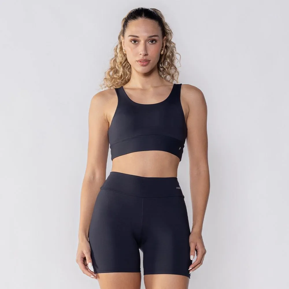 Top Feminino Fitness Duplo Básico Scream Preto