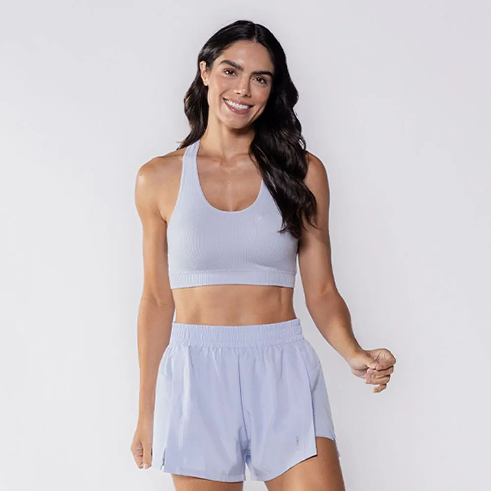 Top Feminino Fitness Sem Costura Scream Azul Claro 15-3915