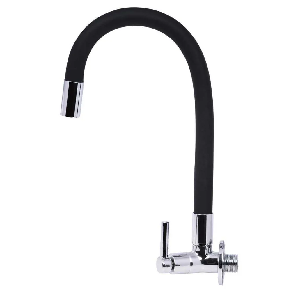 Torneira de Cozinha Flexível Liege Parede - Preto