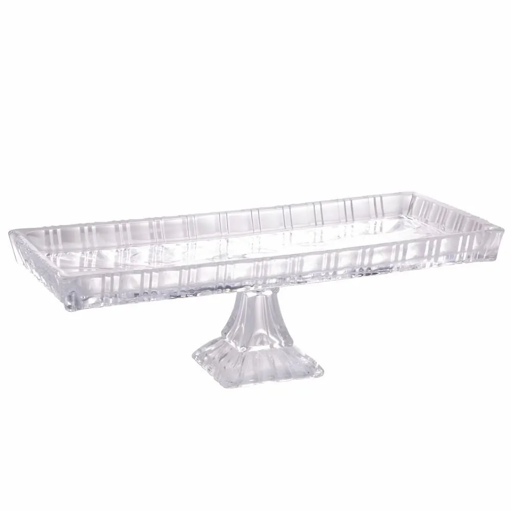 Travessa de Cristal com Pé Lyor Dragon - Transparente