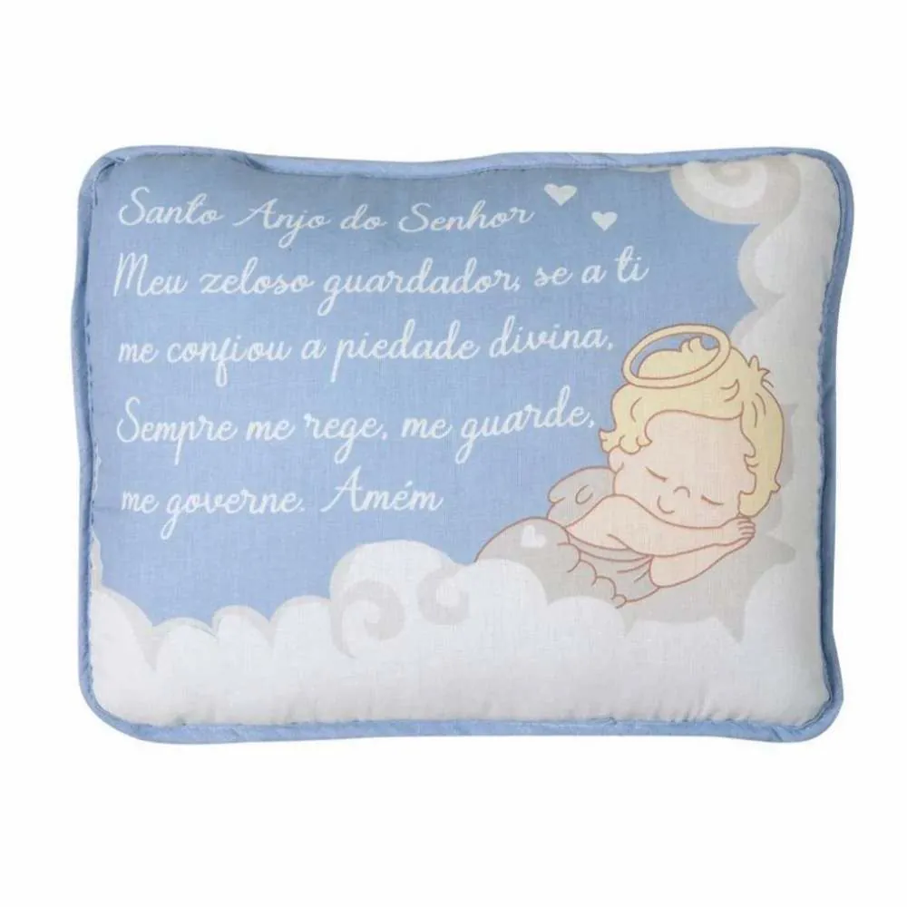 Travesseiro de Bebê Santo Anjo Baby - Azul Claro