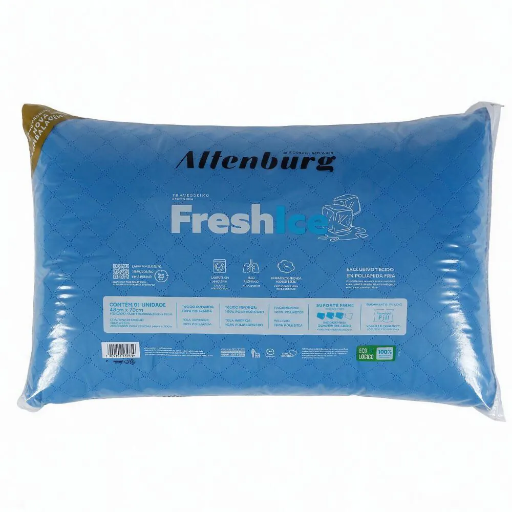 Travesseiro Fresh Ice 48Cm X 70Cm Altenburg - Azul