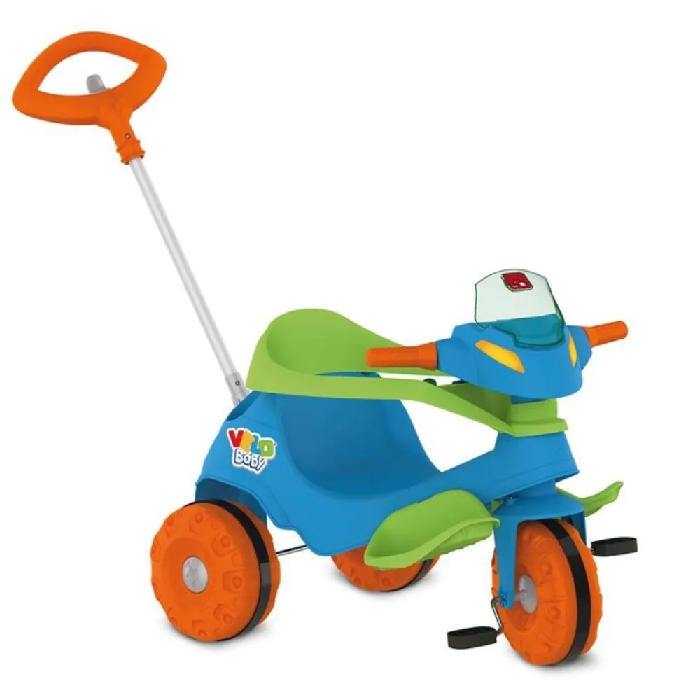 Triciclo Velobaby Passeio e Pedal Azul Bandeirante - 356